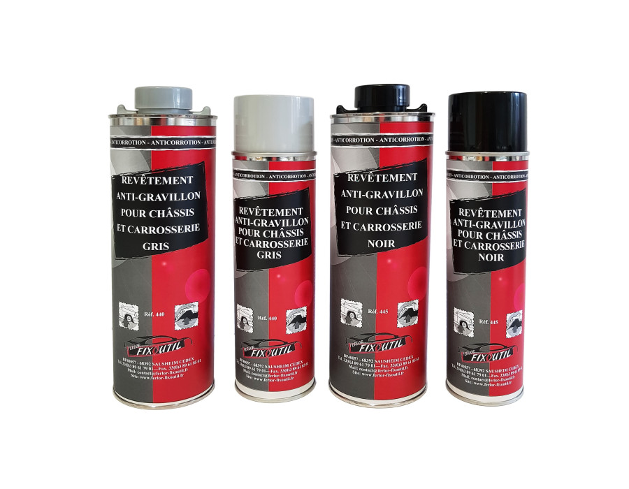 Insonorisant ANTI-GRAVE Gris ou Noir 500ml ou 1 Litre chez FERLOR FIXOUTIL