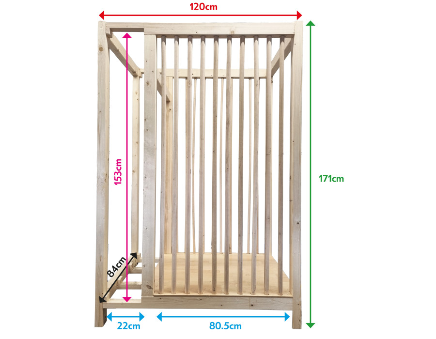 Grand Rack bois pour stockage pare-brises et panoramique