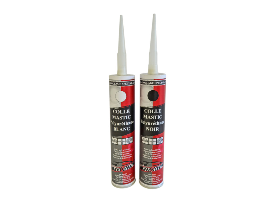 Colle-mastic structurale polyuréthane - 1 cart.310ml - Couleur Blanc ou noir