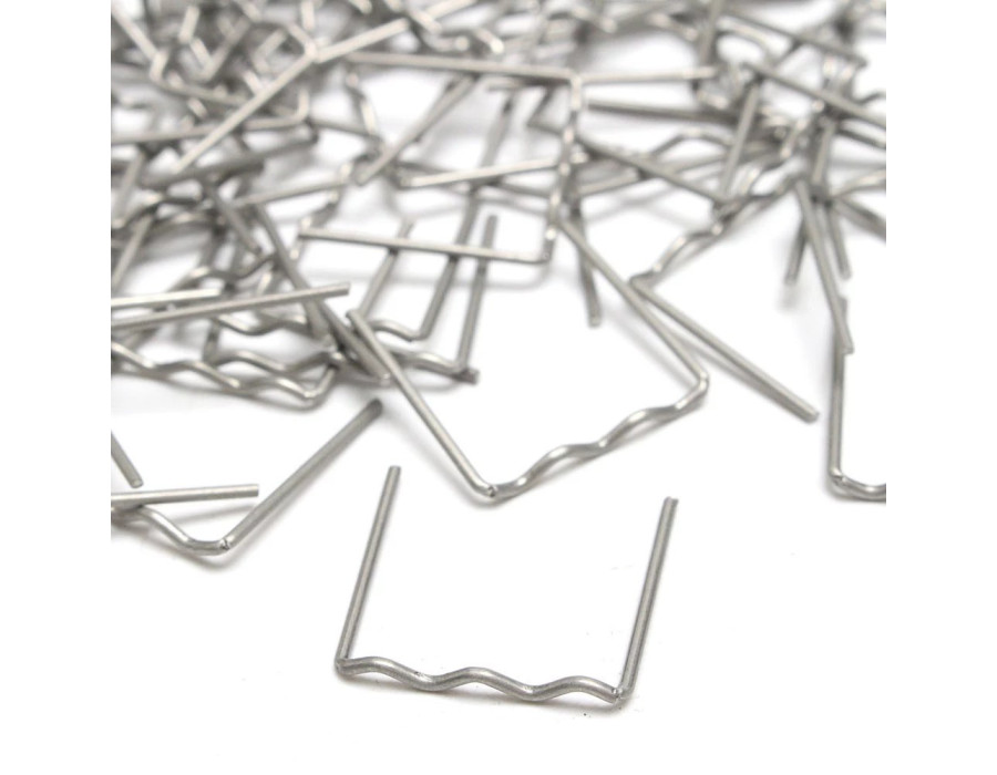Agrafes prédécoupées réparation plastique en M pour petites fissures - Sachet de 100 chez FERLOR FIXOUTIL