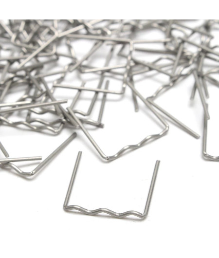 Agrafes prédécoupées réparation plastique en M pour petites fissures - Sachet de 100 chez FERLOR FIXOUTIL