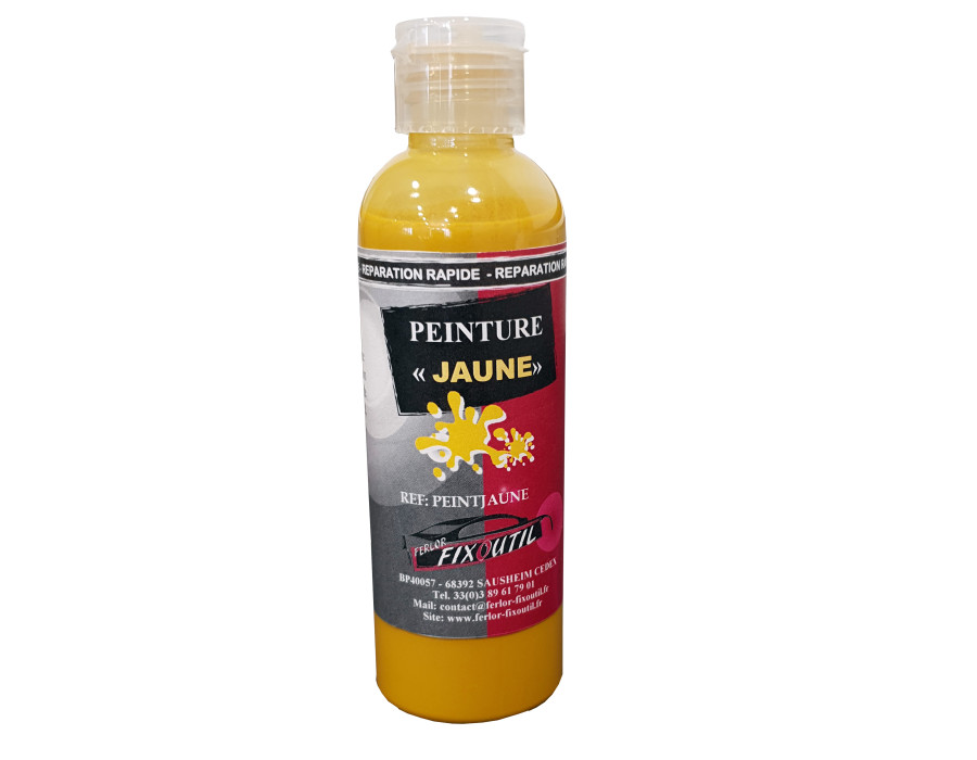 Teinture de base Jaune sans solvant réparation vinyl/cuir - 100ml chez FERLOR FIXOUTIL