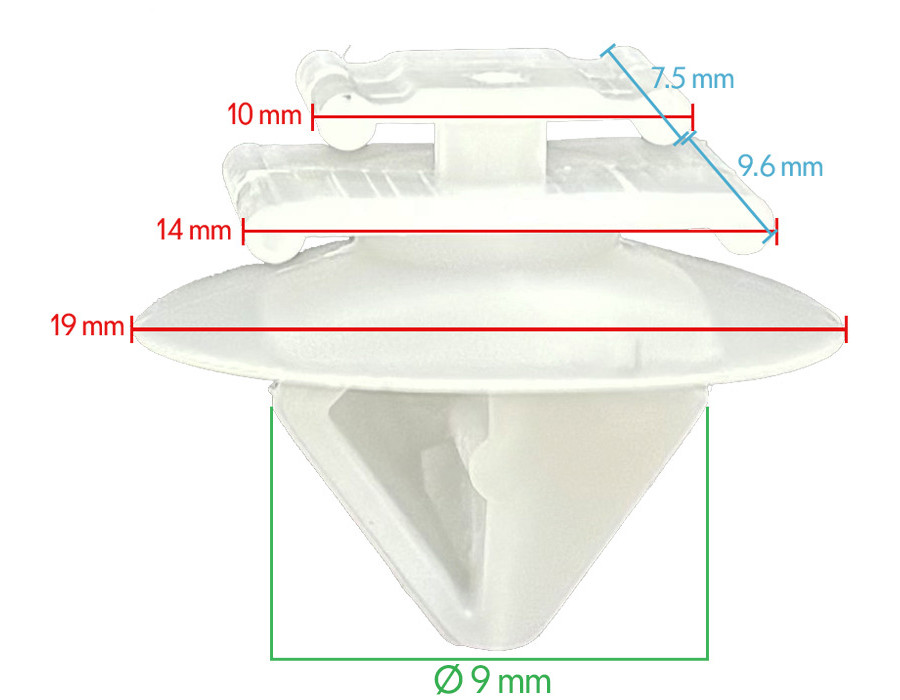 Lot de 10 Agrafes de grille de baie auvent - Citroën Saxo Berlingo, Evasion, C 3,  C 2, Jumpy III FIXOUTIL