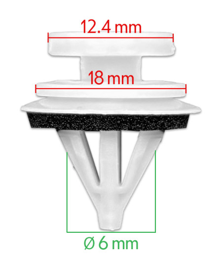 Lot de 10 agrafes moulure pare-brise - Citroen C4 Picasso - ferlor fixoutil