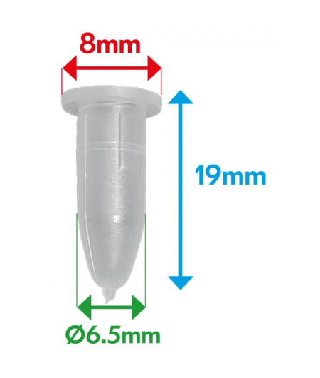 Lot de 10 tétines de panneau de porte - Citroen AX, BX, Xantia, XM - ferlor fixoutil
