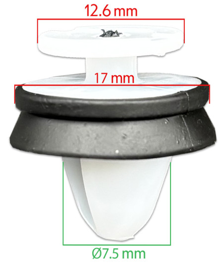 Lot de 10 Agrafes panneau de porte - Renault Clio II, III, Megane, Kangoo, II - ferlor fixoutil