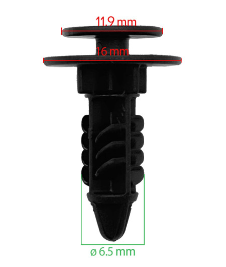 Lot de 10 agrafes moulure de pare-brise - Renault Laguna II - ferlor fixoutil