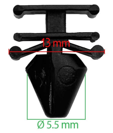 Lot de 10 agrafes moulure de pare-brise - Renault Scénic III - ferlor fixoutil