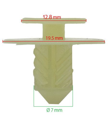 Lot de 10 agrafes moulure de pare-brise - Renault Scénic III - ferlor fixoutil