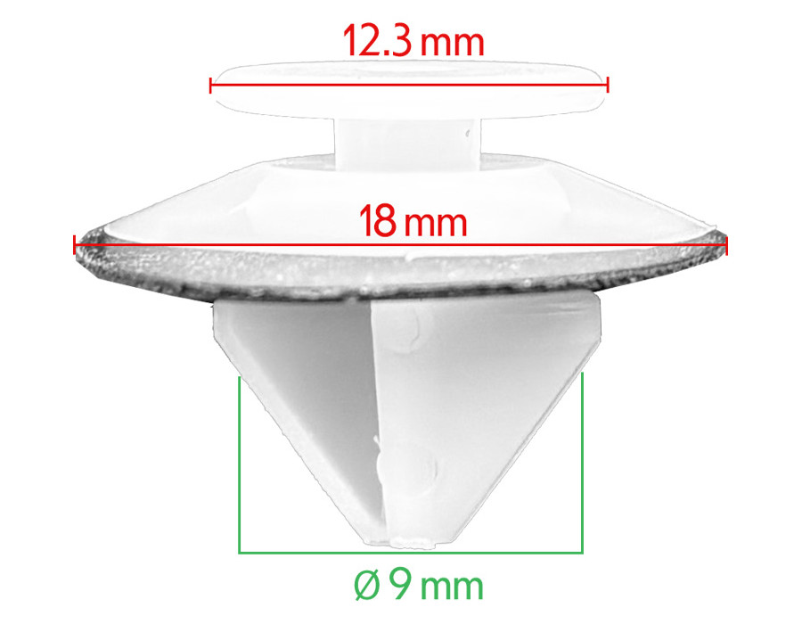 Lot de 10 agrafes moulure pare brise - Renault Megane II, Scenic III - ferlor fixoutil
