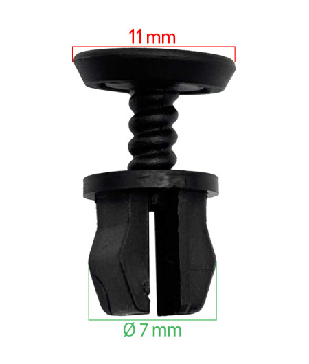 Lot de 10 rivet plastique baie d'auvent - Ford SIERRA et TRANSIT - ferlor fixoutil