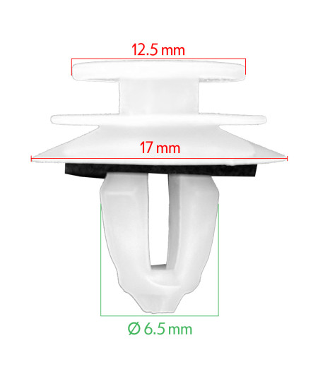 Lot de 10 clips pare-brise - Mini R56, R57, cabrio et clubman R55, etc... - ferlor fixoutil