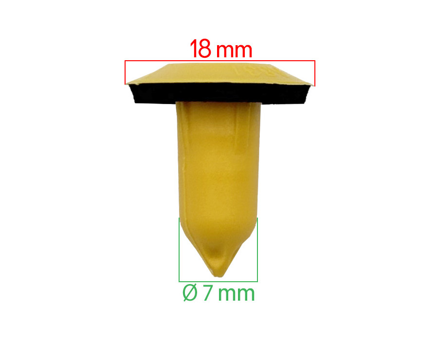 Lot de 10 tétines de panneau de porte - Fiat 500L, 500X, Tipo, Linea - ferlor fixoutil