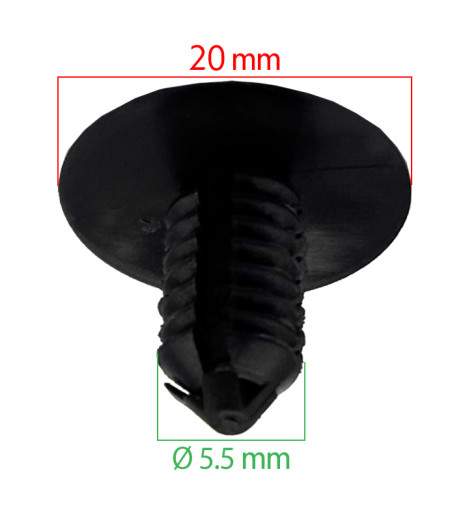 Lot de 10 clips pare-brise - Skoda Fabia I - ferlor fixoutil