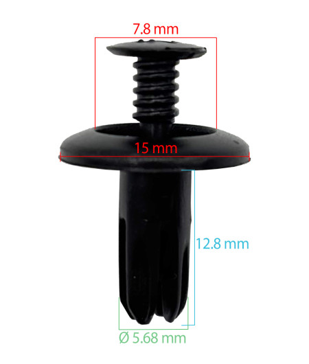 Lot de 10 agrafes radiateur / couvre radiateur - Toyota Yaris - ferlor fixoutil