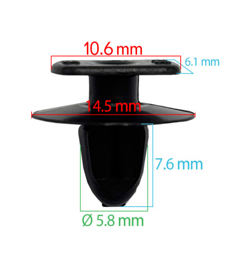 Lot de 10 agrafes tole auvent - Universelles - ferlor fixoutil