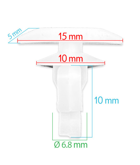 Lot de 10 agrafes tole auvent - Universelles - ferlor fixoutil