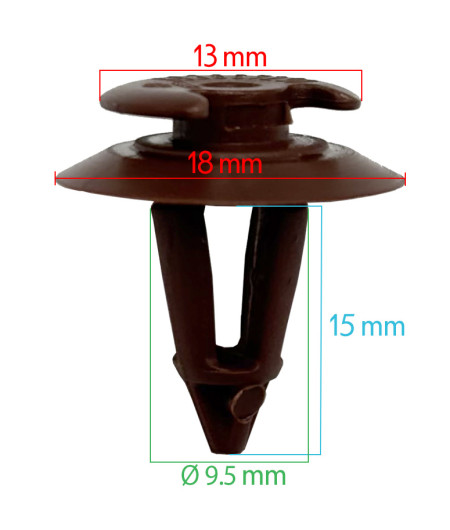 Lot de 10 agrafes tole auvent - Universelles - ferlor fixoutil