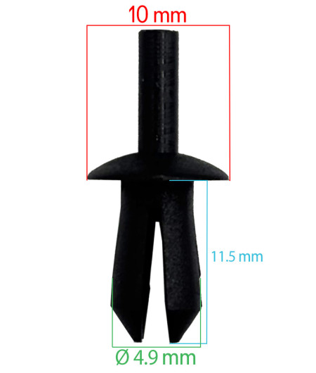 Lot de 10 agrafes cache moteur - Universelles - ferlor fixoutil