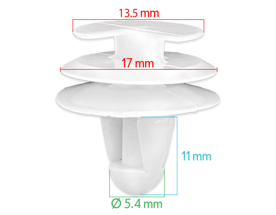 Lot de 10 agrafes cache moteur - Universelles - ferlor fixoutil