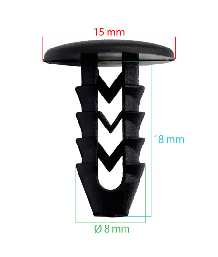 Lot de 10 agrafes tole auvent - Universelles - ferlor fixoutil