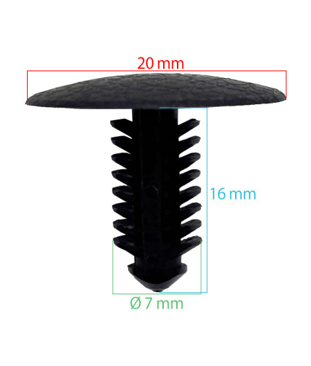 Lot de 10 agrafes pare-brise - Universelles - ferlor fixoutil