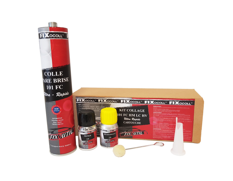 KIT COLLAGE PARE BRISE FIXOCOLL 101FC - 1 kit cartouche ou berlingot